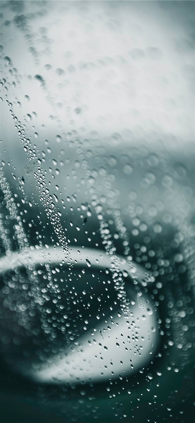 Rain on glass iPhone X wallpaper 