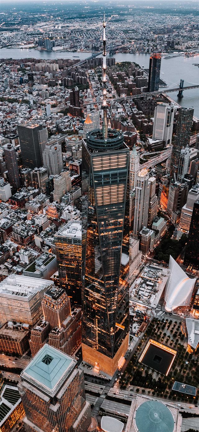 World Trade Centre from Above iPhone X wallpaper 