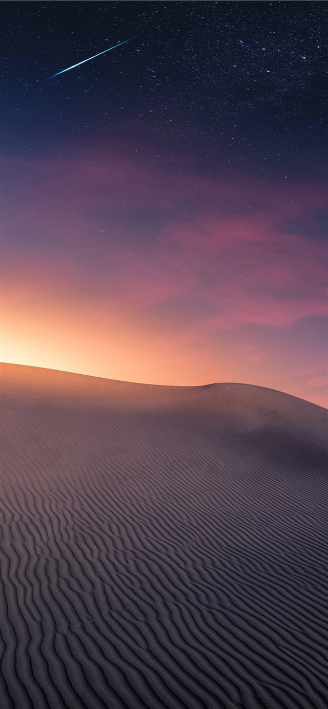 Desert Landscape   Sunset and Comet iPhone X wallpaper 