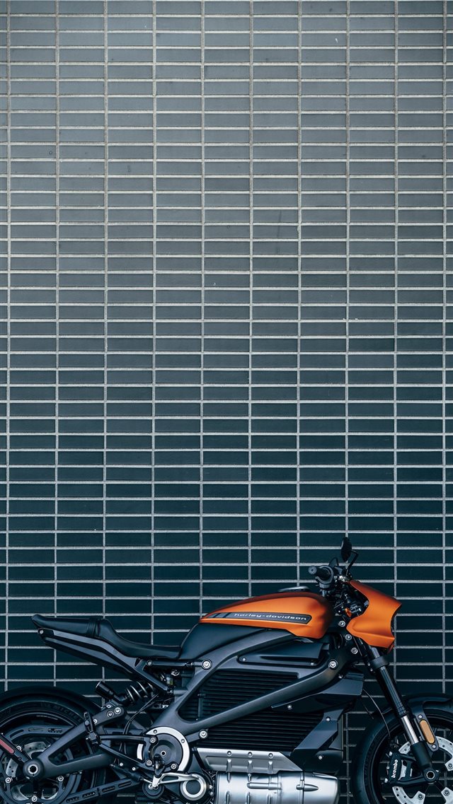 orange and black motorcycle iPhone 8 wallpaper 