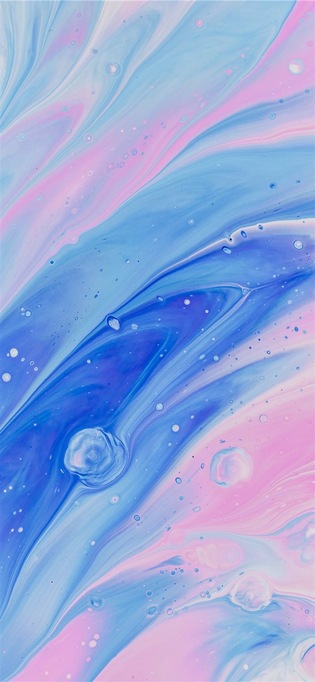 blue and pin abstract painting iPhone X wallpaper 