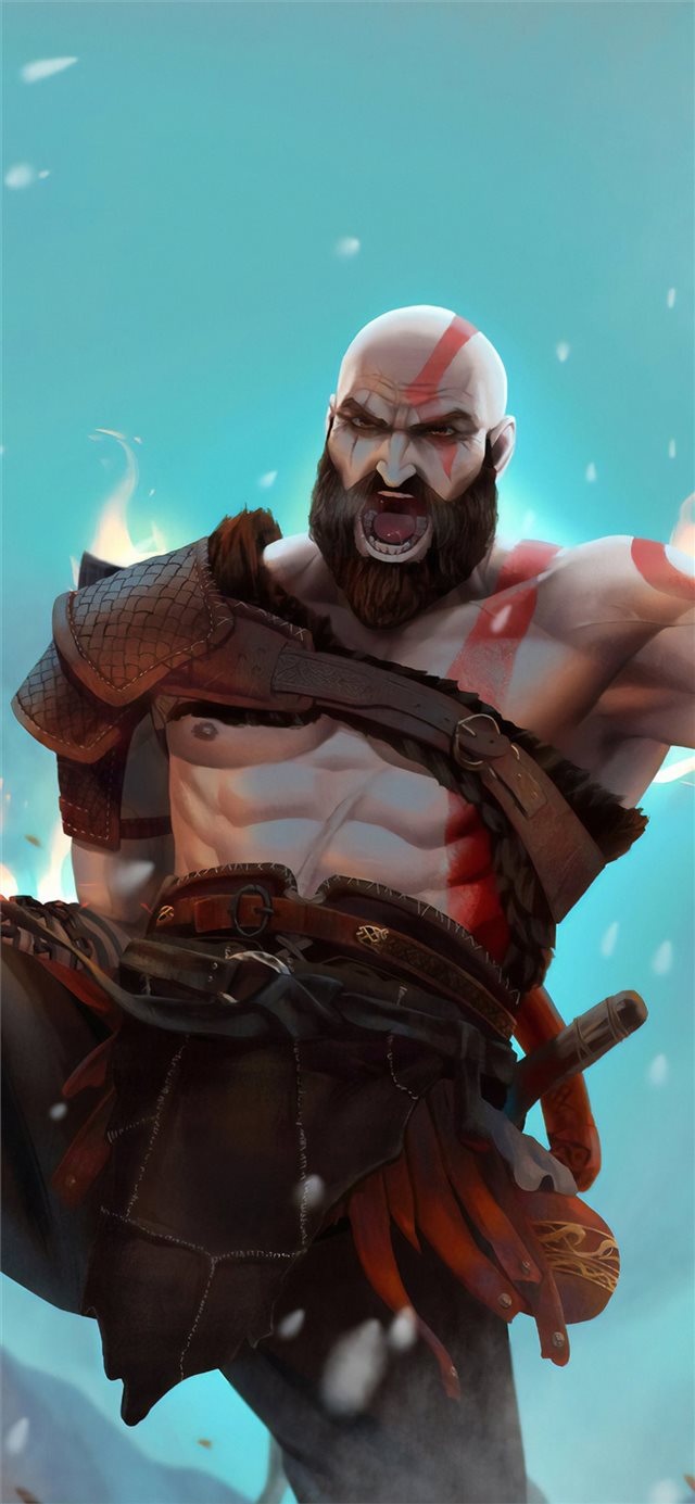 kratos 4k artwork new iPhone X wallpaper 