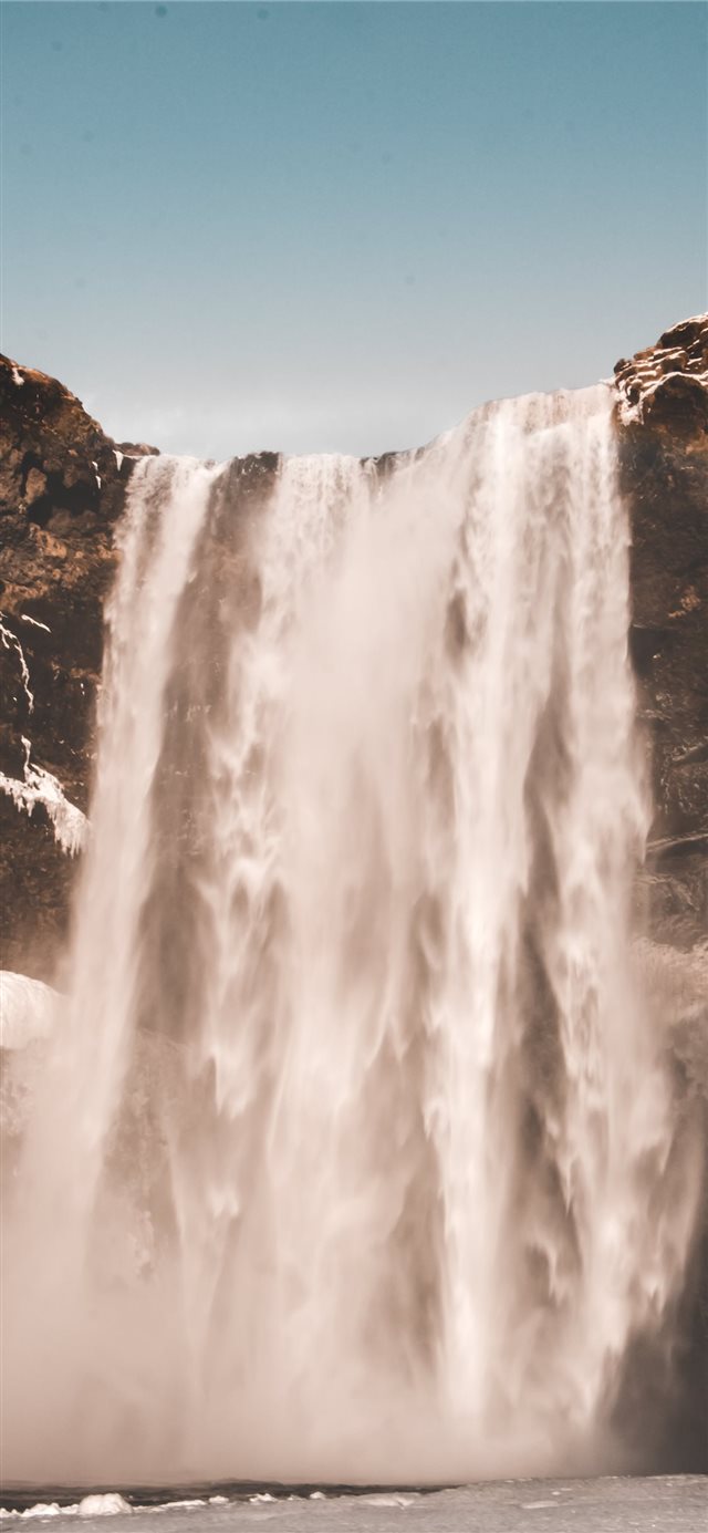 waterfalls during daytime iPhone X wallpaper 