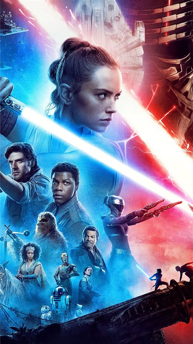 star wars the rise of skywalker new poster iPhone 8 wallpaper 