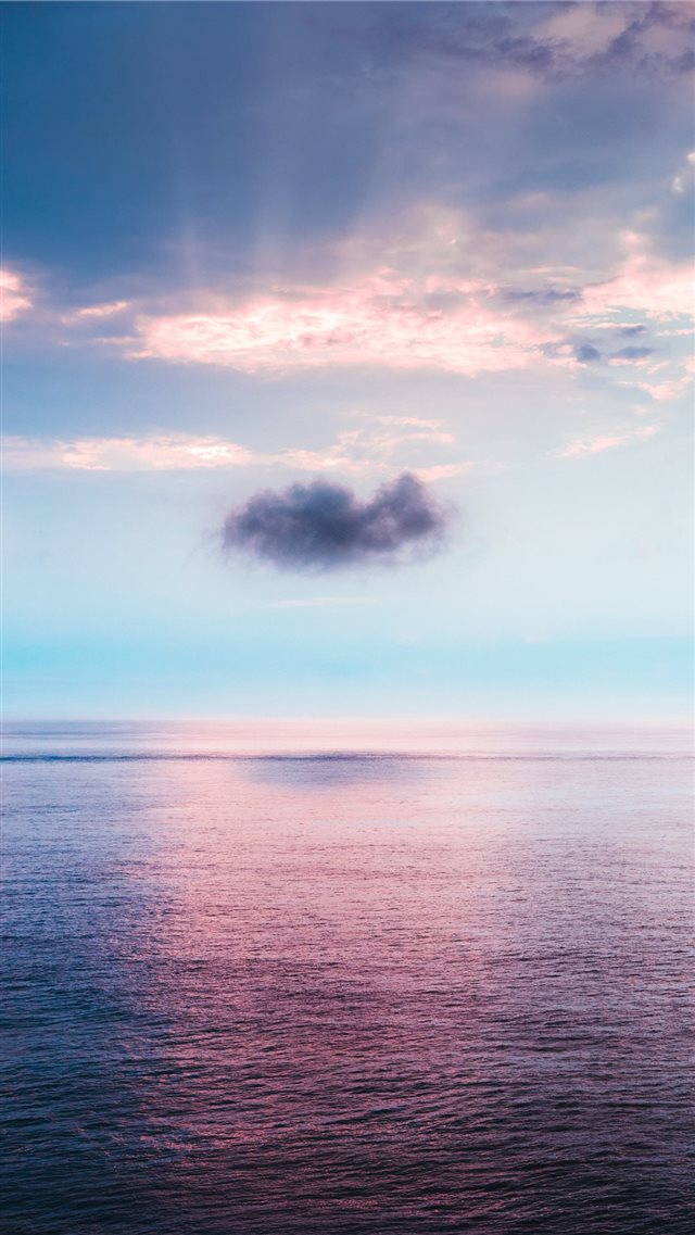 cloud above ocean iPhone 8 wallpaper 