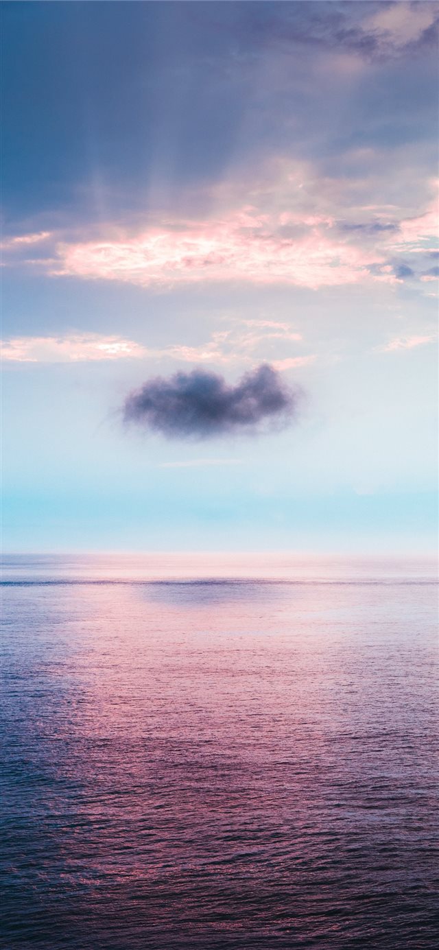 cloud above ocean iPhone X wallpaper 