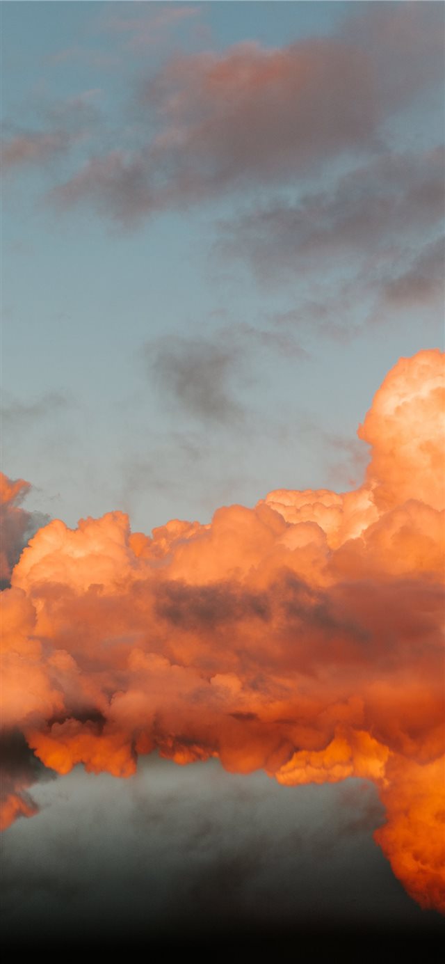 orange and blue cloudy sky iPhone X wallpaper 