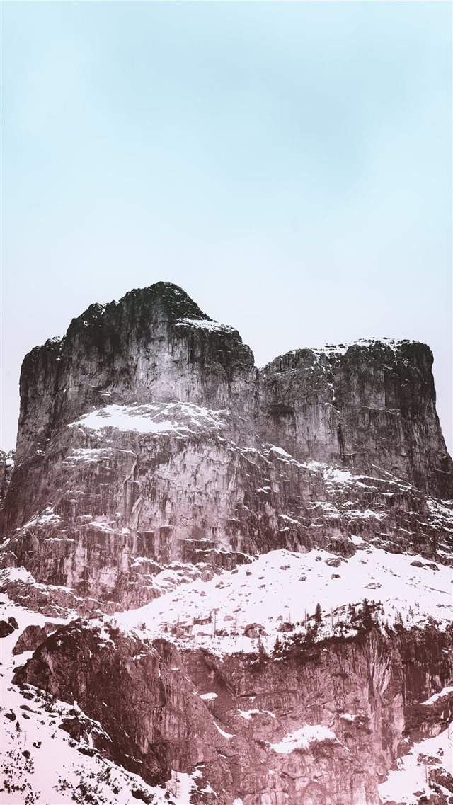 gray rock mountain iPhone 8 wallpaper 