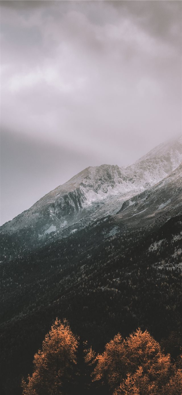 mountain covered by snow during daytime iPhone X wallpaper 