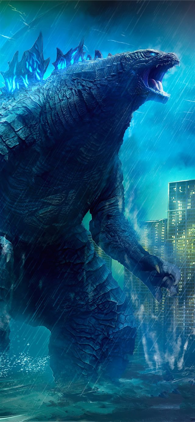 godzilla king of the monsters movie 4k art iPhone X wallpaper 