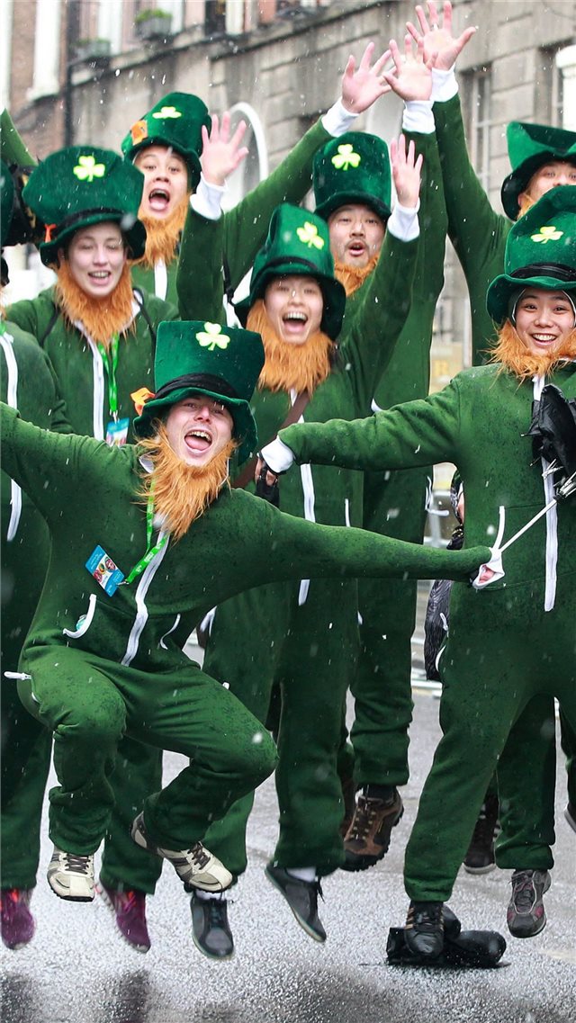 Saint Patrick's Day Ireland festival green Holiday... iPhone 8 wallpaper 