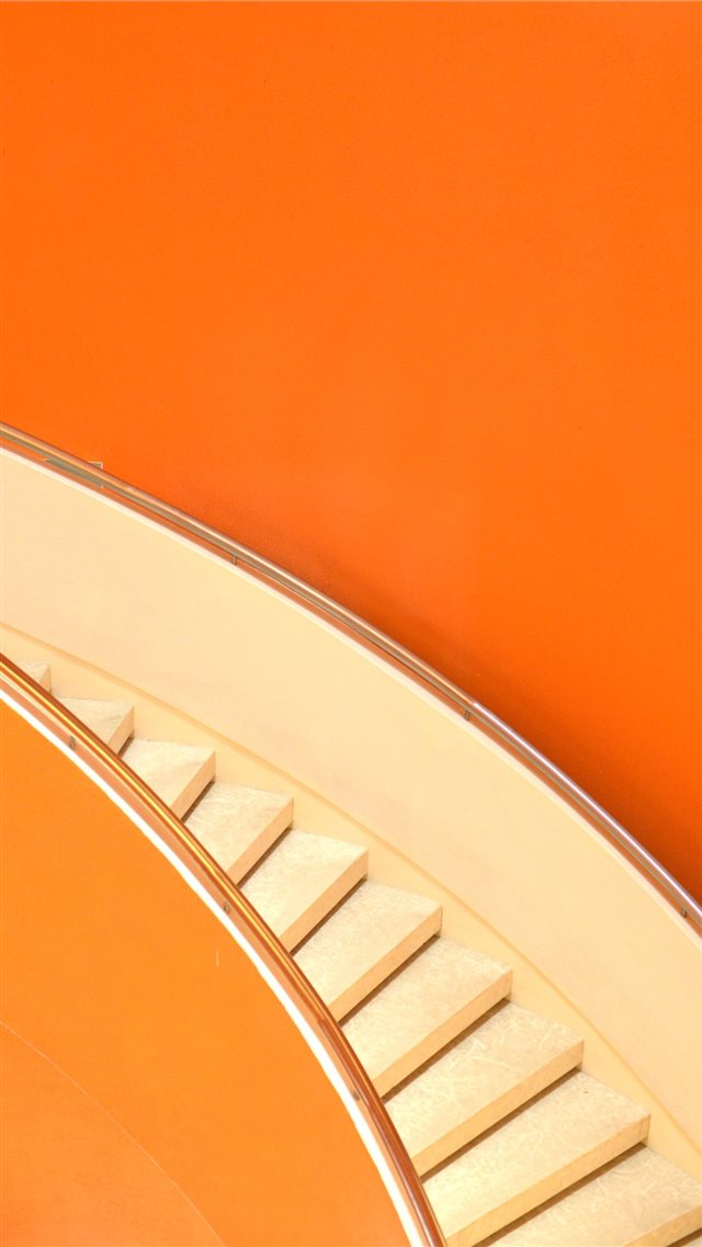 stair inside red wall iPhone 8 wallpaper 