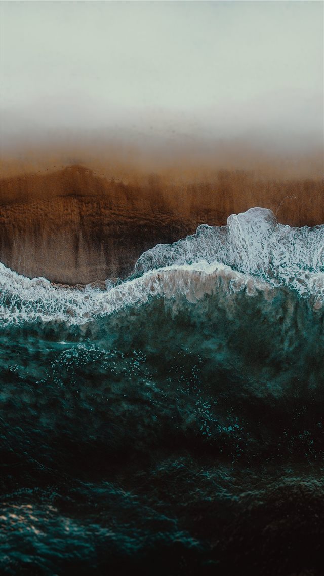 wave of water painting iPhone 8 wallpaper 