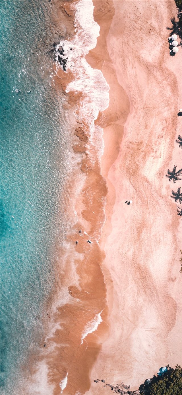 aerial view of ocean iPhone X wallpaper 