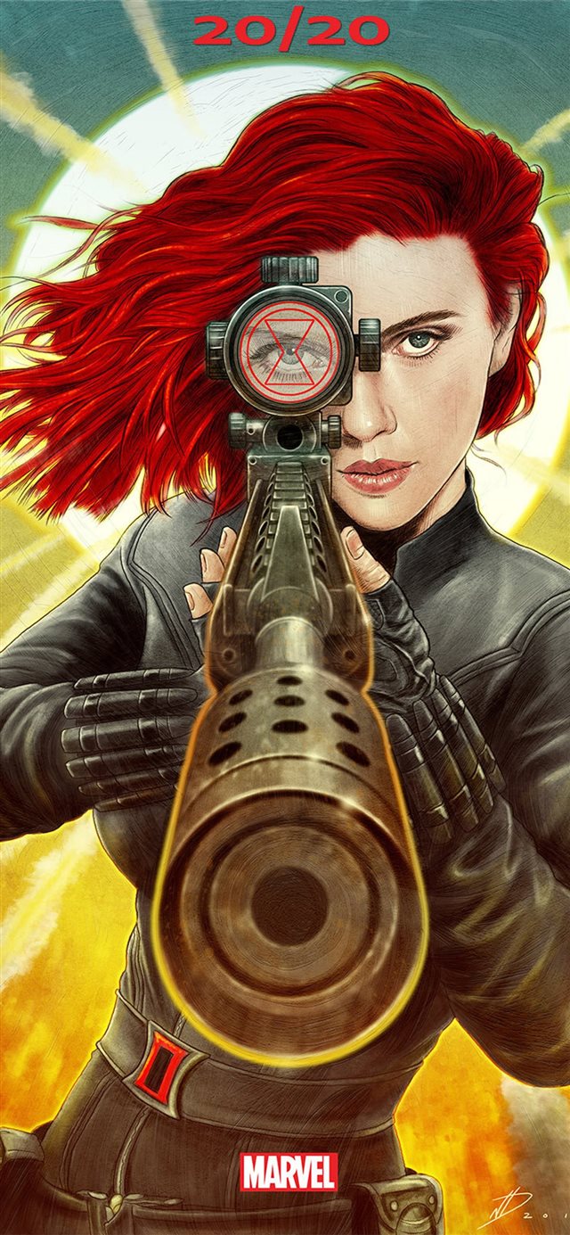 black widow 2020 movie poster iPhone X wallpaper 