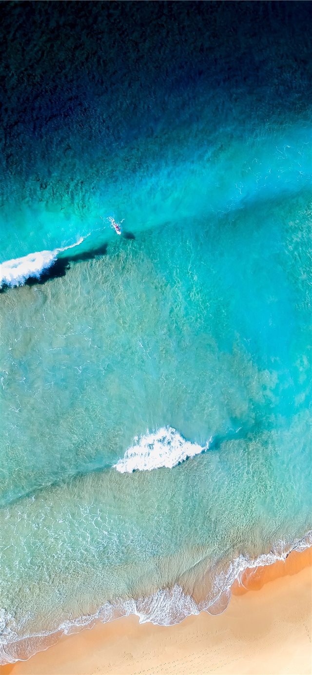 sea waves near shore iPhone X wallpaper 