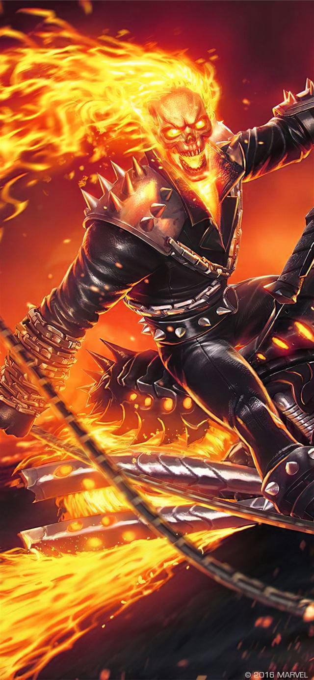 4k ghost rider contest of champions iPhone X wallpaper 