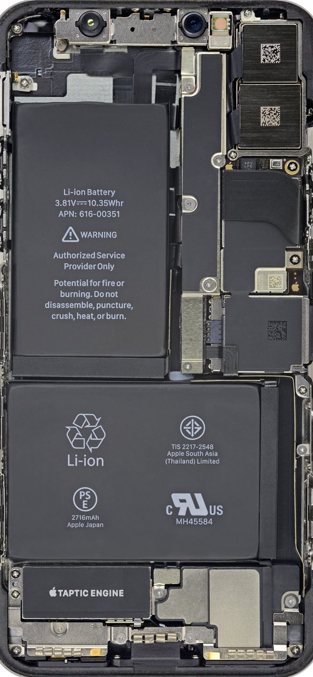 Cool Insides By Ifixit Battery Hd iPhone X wallpaper 