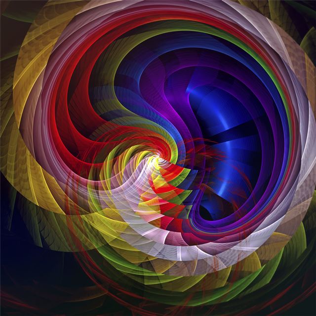 fractal apopysis swirl digital art 8k iPad Air wallpaper 