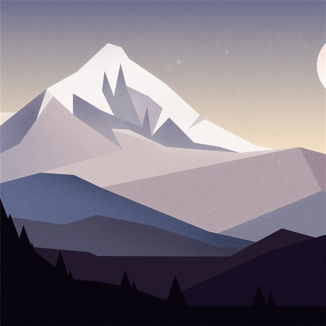 minimal mountains landscape 4k iPad Pro wallpaper 