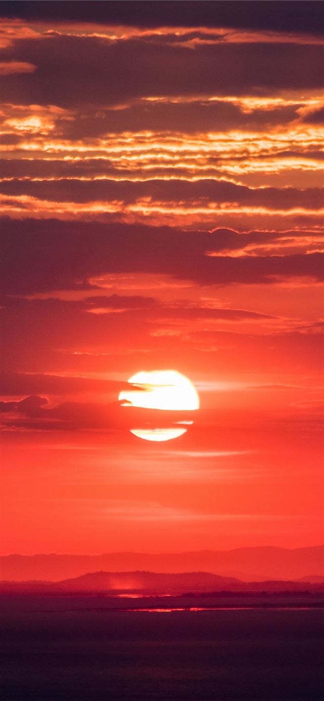 Nature sun sunset sky hd 4k background for android iPhone X wallpaper 