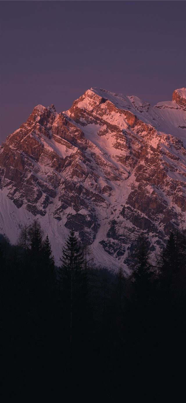 snow covered mountain during daytime iPhone X wallpaper 
