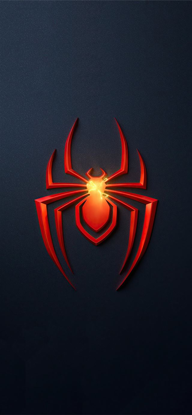 spider man miles morales ps5 game logo 4k iPhone X wallpaper 