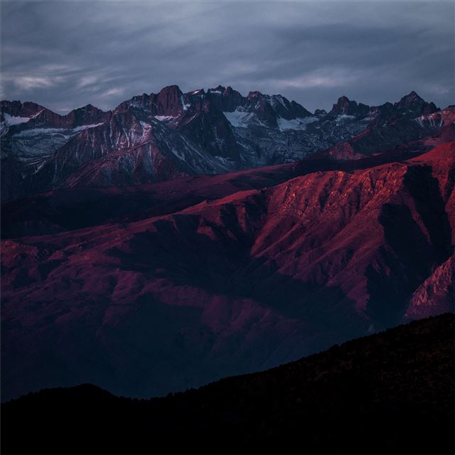 red mountain range highlands 8k iPad Pro wallpaper 