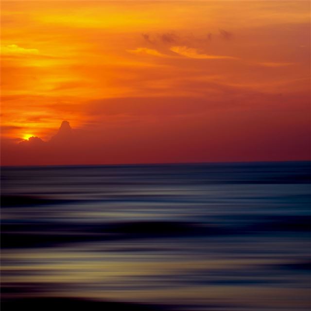 5k ocean sunset ripple effect iPad wallpaper 