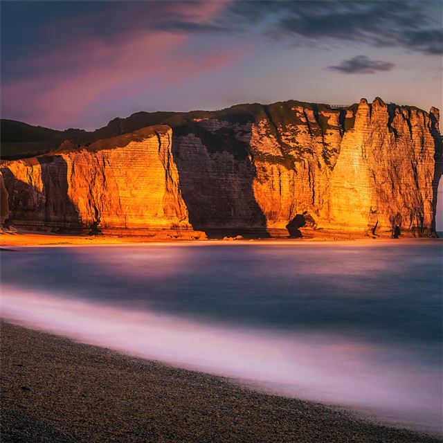 etretat cliff 8k iPad Air wallpaper 