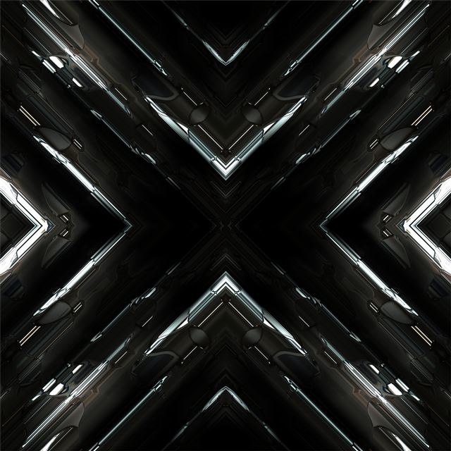metal symmetry fractal iPad Air wallpaper 