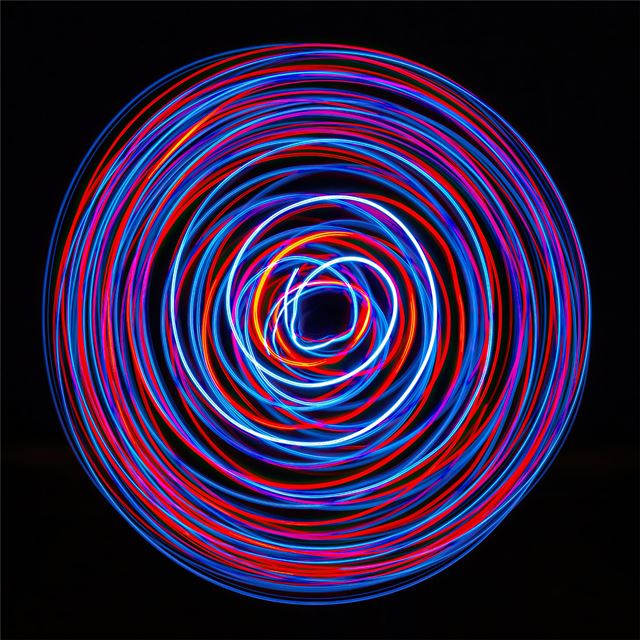 spiral lights dark 5k iPad Air wallpaper 