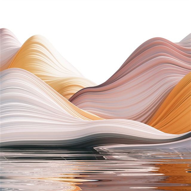 abstract wave mountains iPad Pro wallpaper 