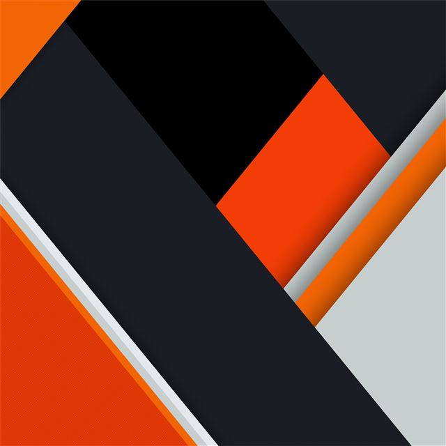 orange black material design 8k iPad Air wallpaper 