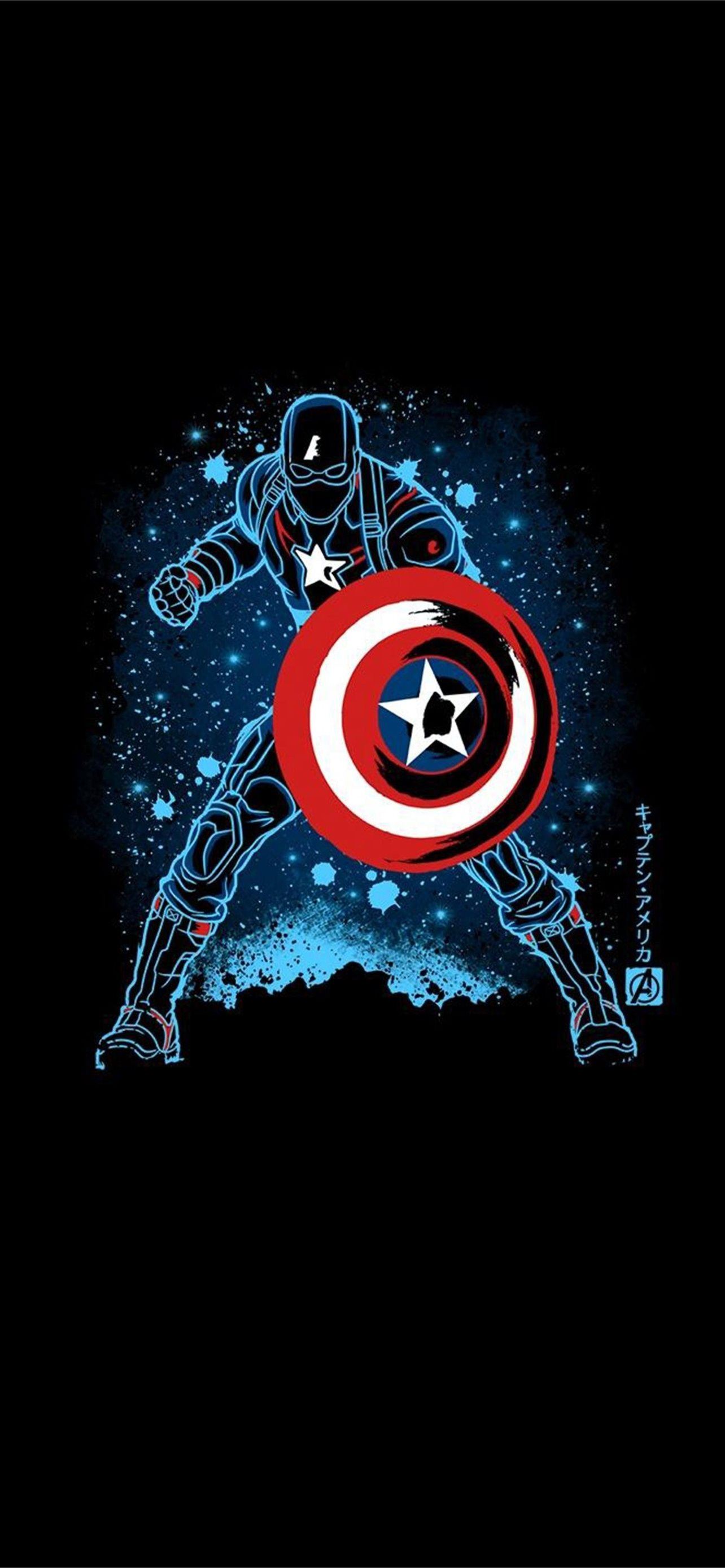 Captain America Cartoon Top Free Captain America C... iPhone Wallpapers  Free Download