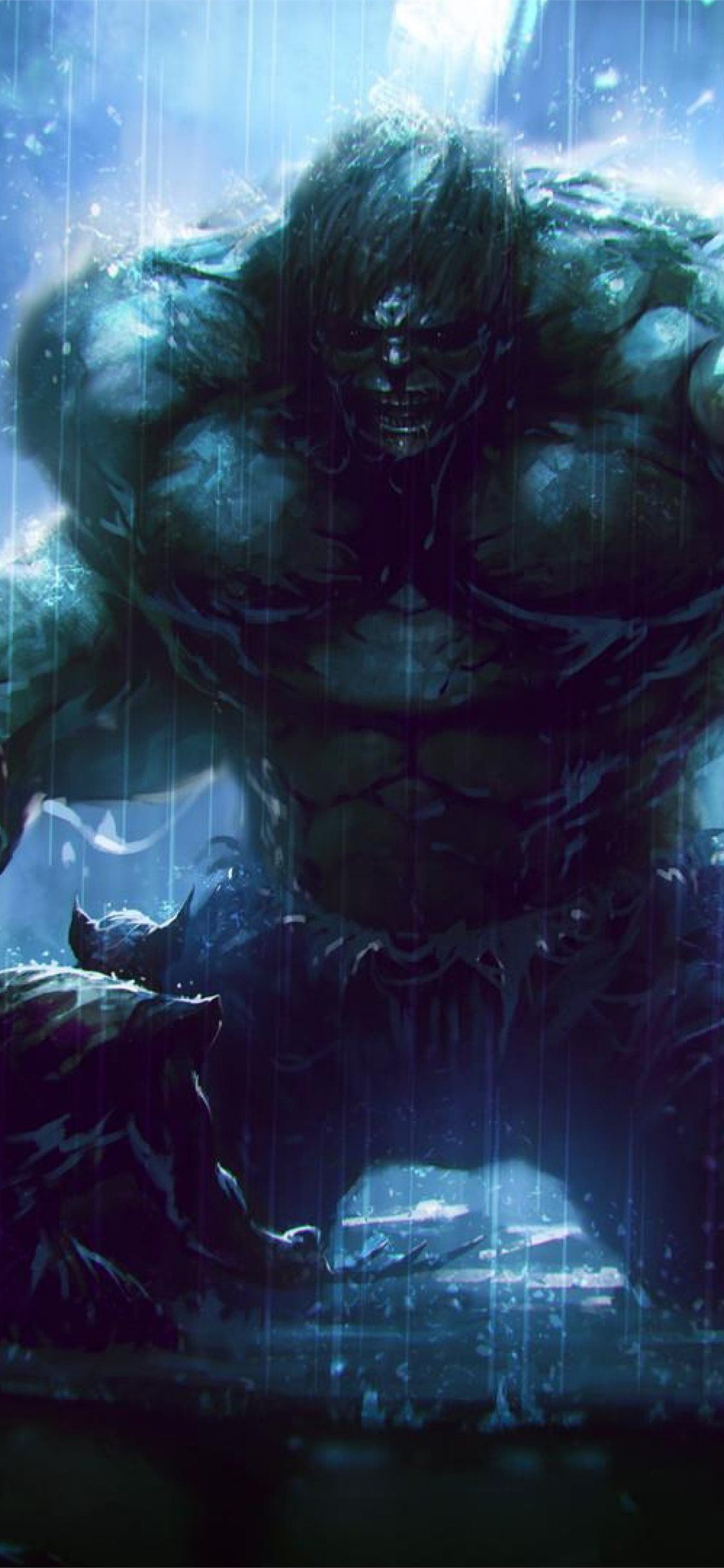 Incredible Hulk Raining Artwork for Google Nexus 1... iPhone Wallpapers  Free Download