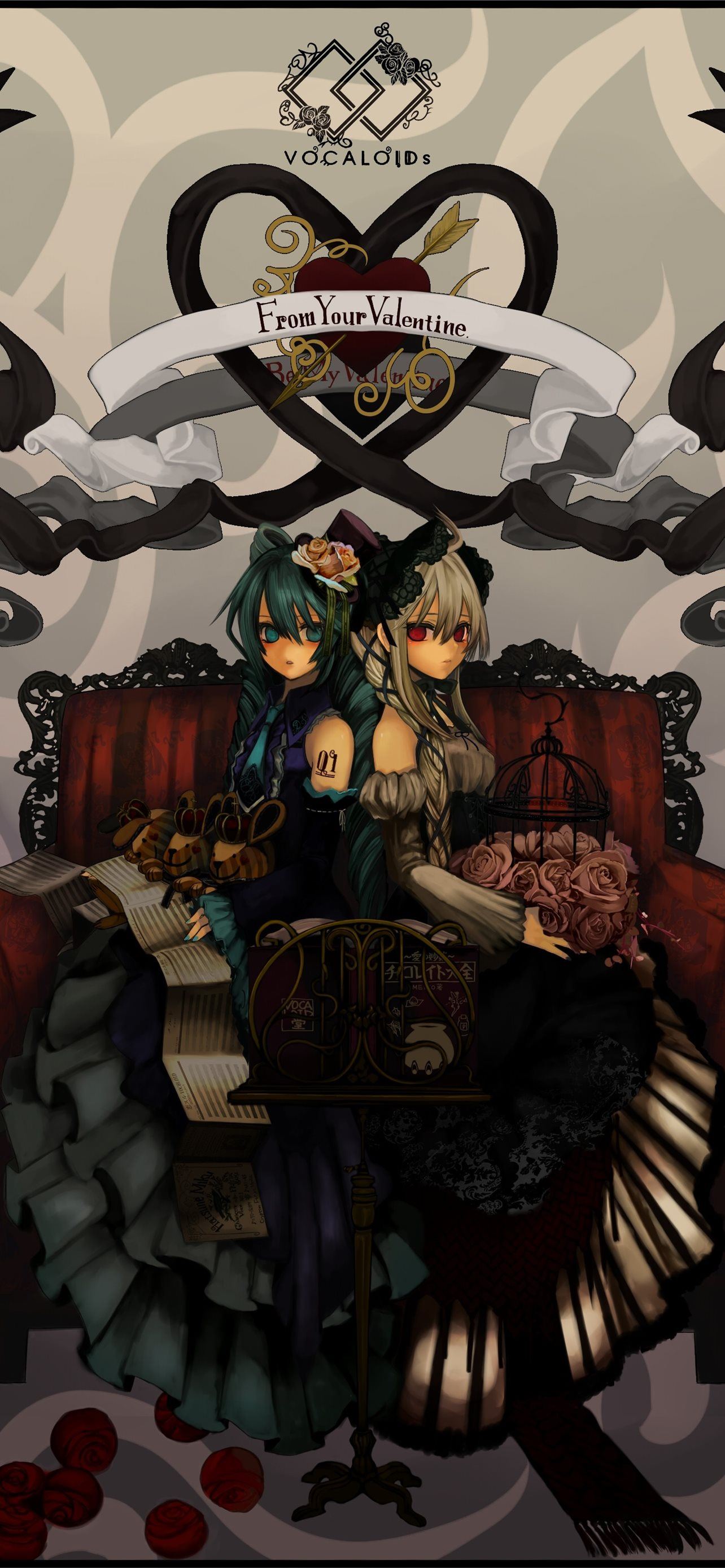 Vocaloid Hatsune Miku Gothic Gothic Dress Lolita Iphone Wallpapers Free Download