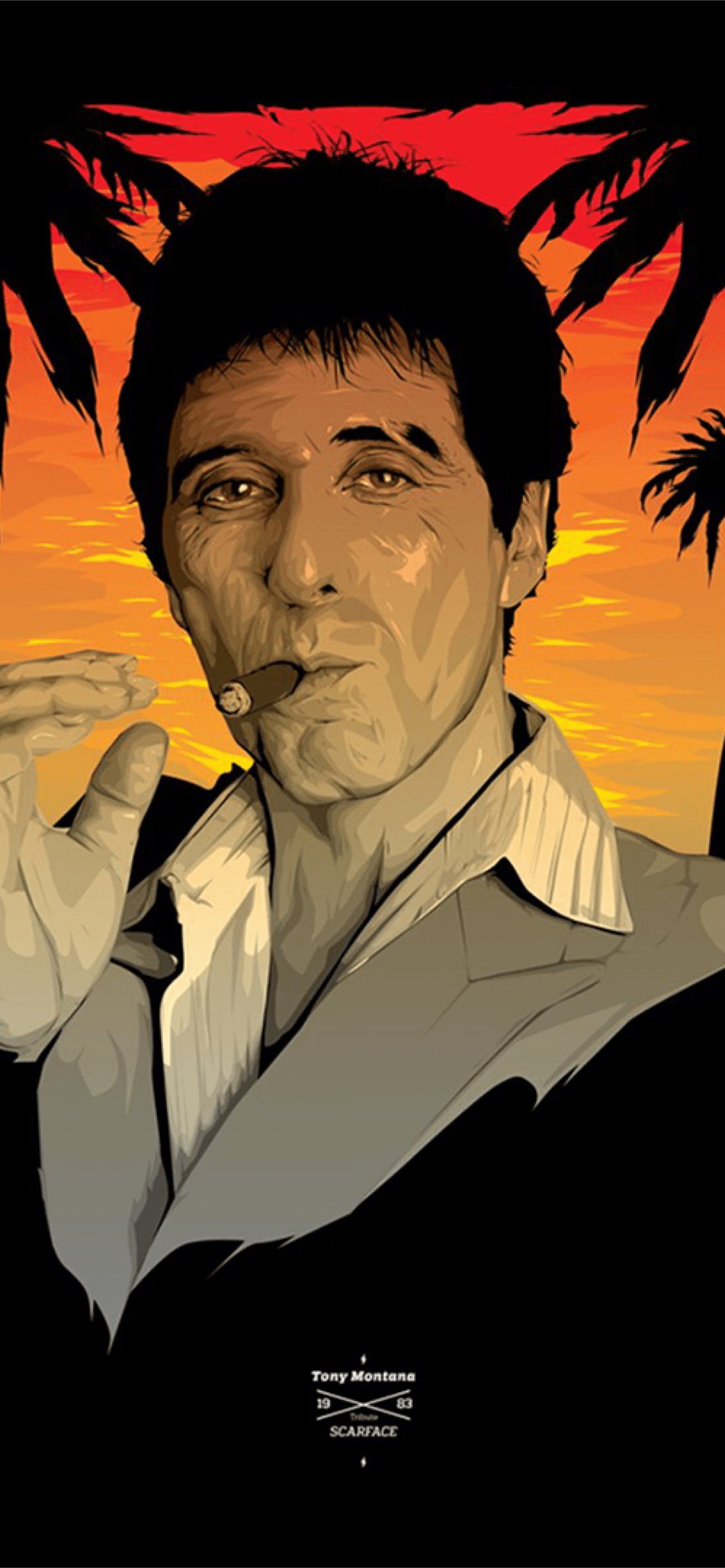 Download Scarface With A Tommy Gun Iphone Wallpaper  Wallpaperscom