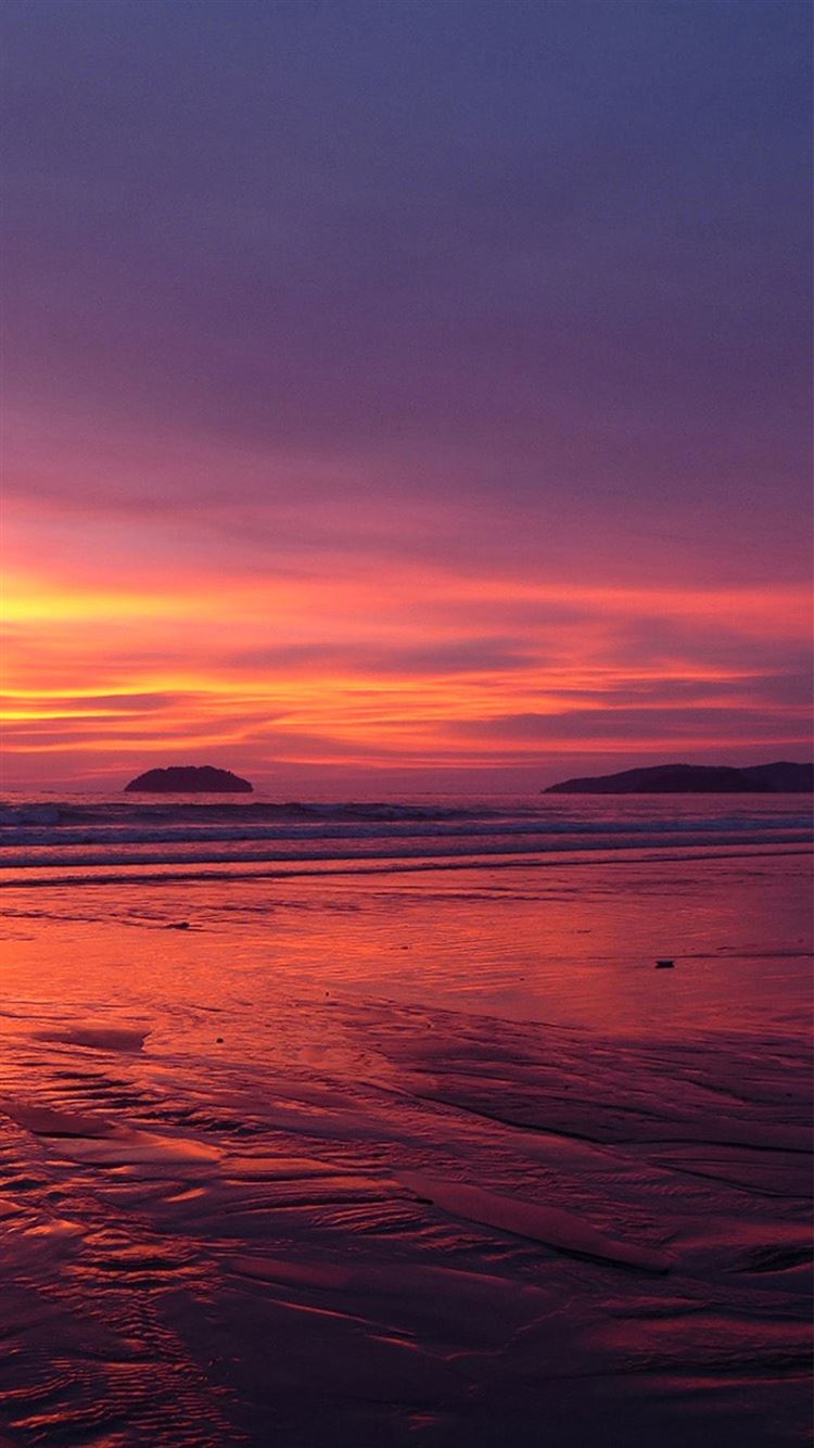 Nature Pure Fantasy Beach Sunset Skyline Iphone 8 Wallpaper Download