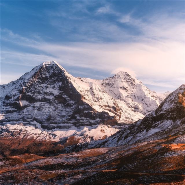 2048x2048 nature landscape mountains 5k - landscape iPad Air Wallpaper