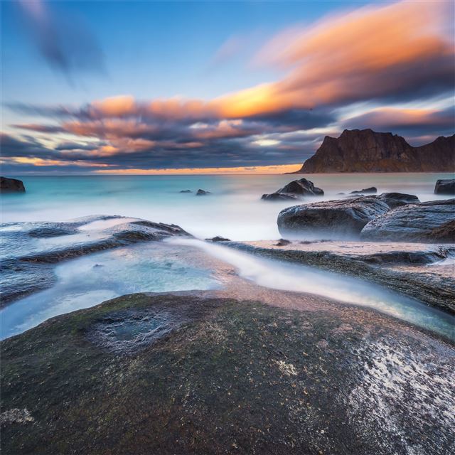 2048x2048 seascape clouds nature sky 4k - sky iPad Air Wallpaper