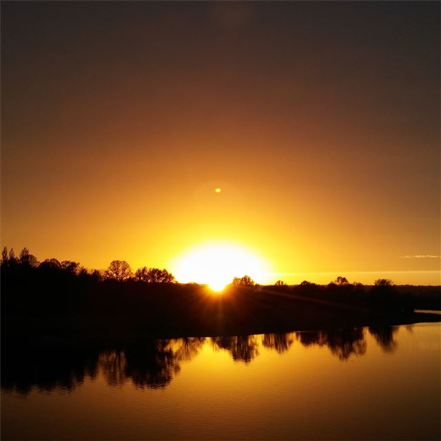 2048x2048 sunset at dark evening 4k - nature iPad Air Wallpaper