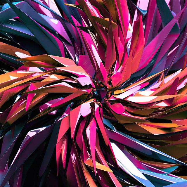 2048x2048 colorful 3d render abstract 4k - digital art iPad Air Wallpaper