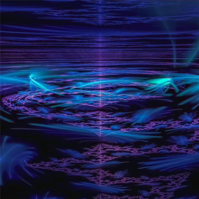 2048x2048 sunrise fractal digital art - fractal iPad Air Wallpaper