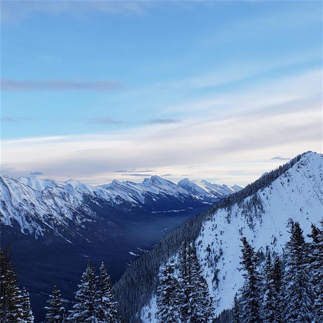 2048x2048 sulphur mountains banff - nature iPad Air Wallpaper