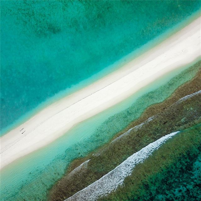 2048x2048 aerial view coast 4k - drone view iPad Air Wallpaper