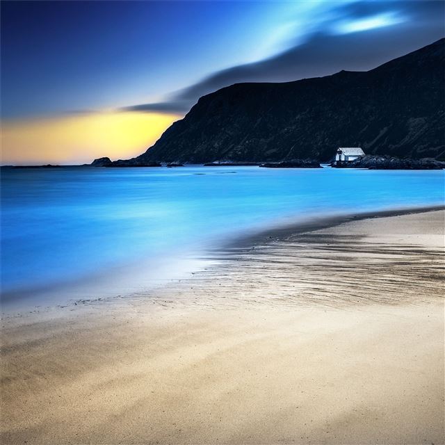 2048x2048 night beach 4k - 4k iPad Air Wallpaper