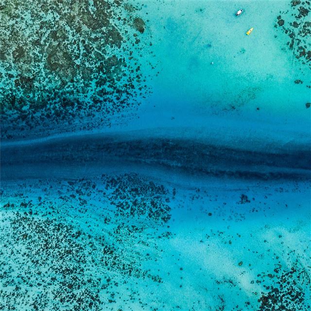 2048x2048 ocean drone view 4k - ocean iPad Air Wallpaper