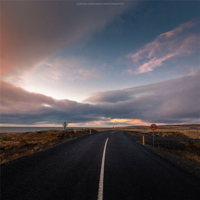 2048x2048 iceland sunset 8k - iceland iPad Air Wallpaper