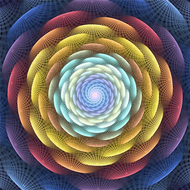 2048x2048 flower fractal art 4k - artwork iPad Air Wallpaper